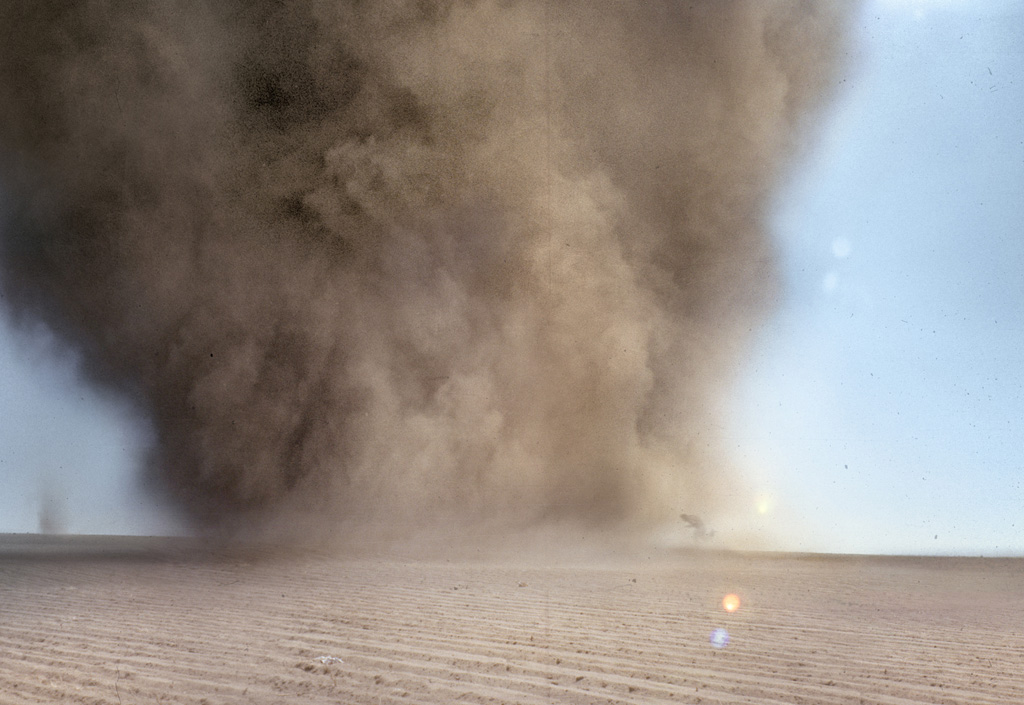 Francis Alÿs (in collaboration with Julien Devaux), Tornado Milpa Alta, 2000-10, Video documentation of an action and related ephemera 55 minutes Courtesy of Francis Alÿs and David Zwirner, New York Image: Video Still © Francis Alÿs