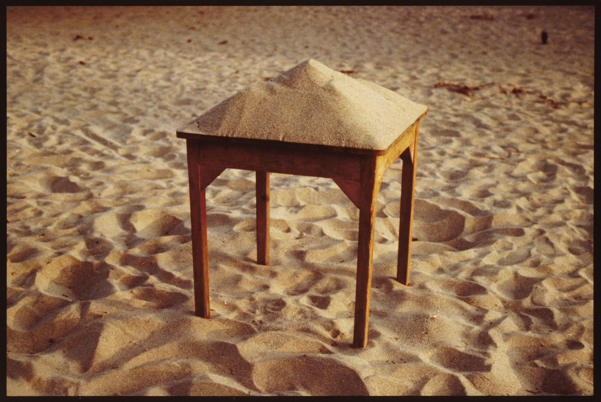 Working Title/Artist: Sand on Table Department: Photographs Culture/Period/Location: HB/TOA Date Code: 11 Working Date: 1992-93 photography by mma 2000, transparency #4 scanned and retouched by film and media (jn) 7_30_04
