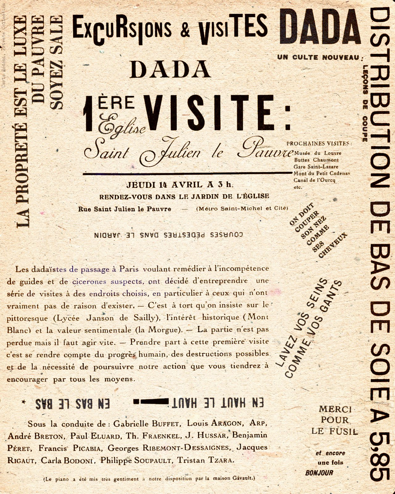 1921. Carla Bodoni en Excursiones y visitas Dada. Un culto nuevo